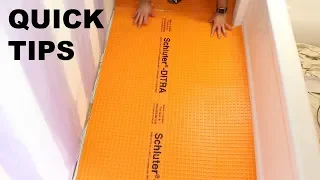 Schluter DITRA Over Plywood...Quick Tips