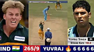 YUVRAJ SINGH BRUTAL 84 RUNS VS AUSTRALIA IN DEBUT MATCH | IND VS AUS 1ST QUARTER FINAL IND VS AUS 😱🔥