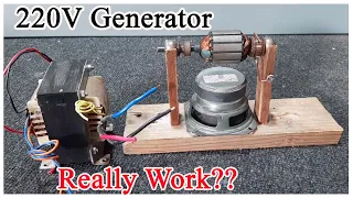 Real or Fake?#I make 220Vac electric generator from magnetic coil ||how to make generator at home