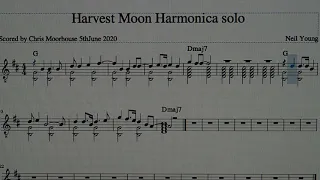 HARVEST MOON HARMONICA SOLO NOTES