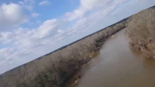 Flying low on the Leaf river Hattiesburg, Mississippi