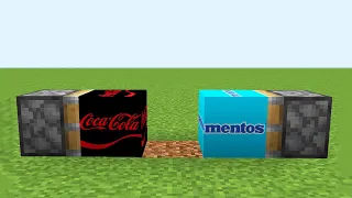 What if Coca cola + Mentos in minecraft ??