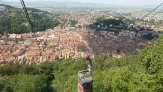 Telecabina Tâmpa coborâre spre Brașov [4K]