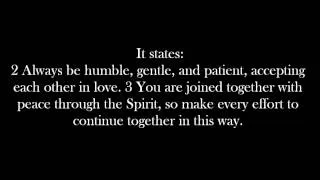 Dealing with Others - Ephesians 4:2-3