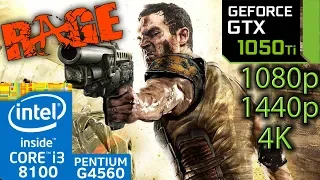 RAGE 1 - GTX 1050 ti - i3 8100 - G4560 - 1080p - 1440p - 4K - benchmark