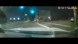 Raw dashcam video: New Haven officer shot while responding to car crash