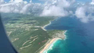 Flying into Punta Cana International Airport (PUJ) in the Dominican Republic, Caribbean