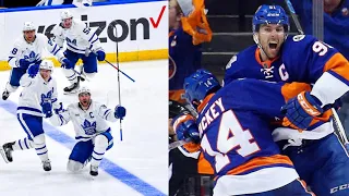 BOTH OF JOHN TAVARES’S GAME WINNING OVERTIME GOALS TO END A PLAYOFF DROUGHT