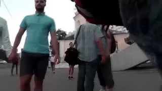 Gay Couple Walk in Minsk. Social Experiment