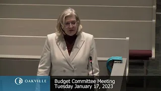 2023 Budget Committee meeting of January 17, 2023