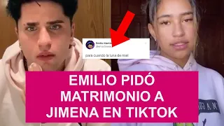 EMILIO MARTÍNEZ PIDIÓ MATRIMONIO A JIMENA EN TIKTOK: ¡LAS PRUEBAS!