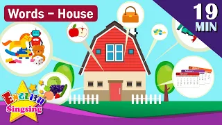 Kids vocabulary Theme "House" - Fruits&Vegetables, Clothes - English Words Theme collection