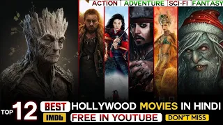 Top 12 Best Action Adventure Hollywood movies on YouTube in Hindi | Free Hollywood Movies