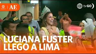 The reception of Luciana Fuster at the airport | América Espectáculos (TODAY)