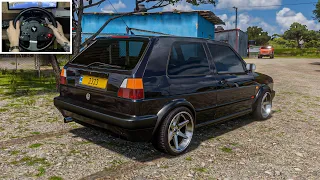 Volkswagen Golf MK2 - Forza Horizon 5 | Steering Wheel Gameplay