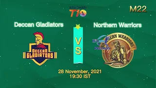 ABU DHABI T10 2021-22| cricket | Dream11| ipl | DeccanGladiators vs Northern Warriors | india sports
