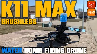 K11 MAX Brushless (3-Camera) Water Bomb Blaster Gun Drone Review | Only $32