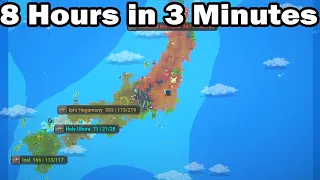 8 HOURS Battle for Japan in 2 minutes  - WorldBox Timelapse