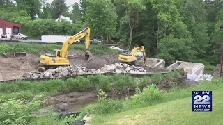 Lyman Pond Dam in Southampton being removed