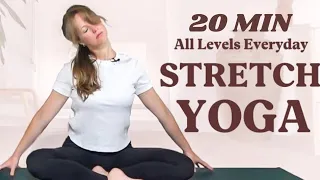 20min Everyday Yoga Stretch - Gentle Feel Good & Stress Relief Flow - YogaCandi