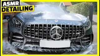 ASMR car Detailing featuring Mercedes Benz AMG GTR | Satisfying Car Cleaning