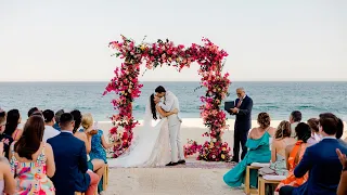 A stunning Greek-inspired destination wedding with Mediterranean design at Los Cabos.