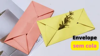 [dobraduras de papel ]como fazer envelope de papel para cartas | SEM COLA ✉️🤩