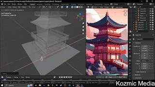 Japanese Pagoda in Blender Part 1