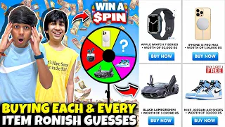 Buying Everything Ronish Guesses😳 | Spin The Wheel☸️| Most Expensive Video - Tsg Mann