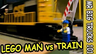 LEGO MAN GETS HIT BY A TRAIN IN A FULL ACTION MOVIE: MrBigTrucks101