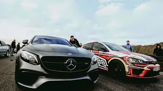 Батл! Mercedes E 63AMG700лс vs Golf R st3 520лс,X5 50D E 70 vs X5 50D F 15.