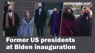 Former US presidents arrive for Biden inauguration