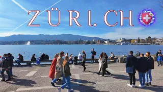 Switzerland Zurich 4K walk from Opera Hause, Zurich Lake to Börsenstrasse  #switzerland #zurich