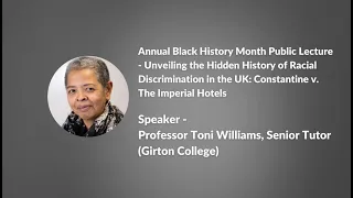 Annual Black History Month Public Lecture 2023