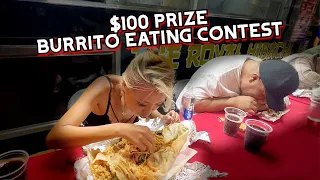 $100 PRIZE BURRITO EATING CONTEST at The Royal Hibachi in Whittier, CA!! #RainasCrazy