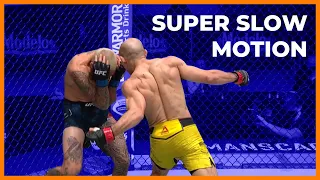 UFC - Jose Aldo Body Strikes On Marlon Vera (Super Slow Mo) HD