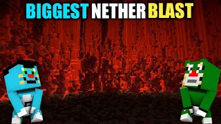 Minecraft | World Biggest Tnt Blast In Nether | With Oggy And Jack | In Hindi | Rock Indian Gamer |