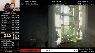 The Last of Us Speedrun for Grounded mode Glitchless (2:52:18)