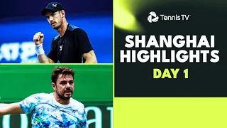 Murray Faces Safiullin; Wawrinka, Zhang & Fognini All Feature | Shanghai 2023 Highlights Day 1