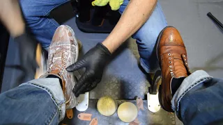 RAGS TO RICHES BOOT TRANSFORMATION | ANGELO SHOE SHINE ASMR