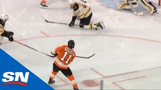 Travis Konecny Makes Very Accurate Pass To Jakub Voracek For The Goal