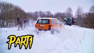 НЕ СМОТРЯ НА САНКЦИИ поехали на пролом, внедорожники на бездорожье по глубокому снегу.