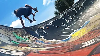 How to LAYBACK AIR to TAIL on a SURF SKATE!? Carver bowl sesh