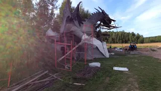 Обзор строительства Скульптуры  Дракона. АРТ-бетон.