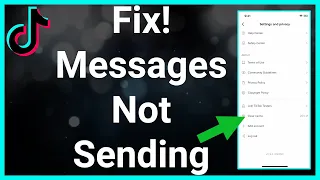 How To Fix TikTok Messages Not Working / Sending