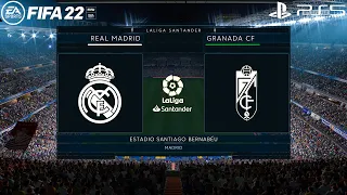 FIFA 22 PS5 - Real Madrid Vs Granada CF - La liga 21/22 | Gameplay & Full match | Predictions