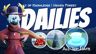 DAY 9 DoS: All Top Hats, Dailies, Treasures Candles | Vault of Knowledge &  Hidden Forest sky cotl