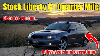 We race my stock Subaru Liberty GT daily down the quarter mile.. because why not!