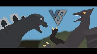 Godzilla VS. Gyaos Animation | Stick Nodes