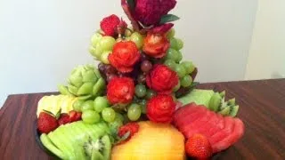 Cómo hacer un platon de frutas para una fiesta o regalo #1 - DIY - La receta de la abuelita